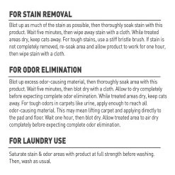 Nature's Miracle® Just For Cats Oxy Formula Dual Action Stain & Odor Remover -Catit Store 5108708 alt6