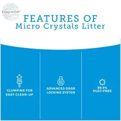ExquisiCat Micro Crystals Clumping Multi-Cat Silica Cat Litter - Unscented, Low Dust -Catit Store 5237338 alt3