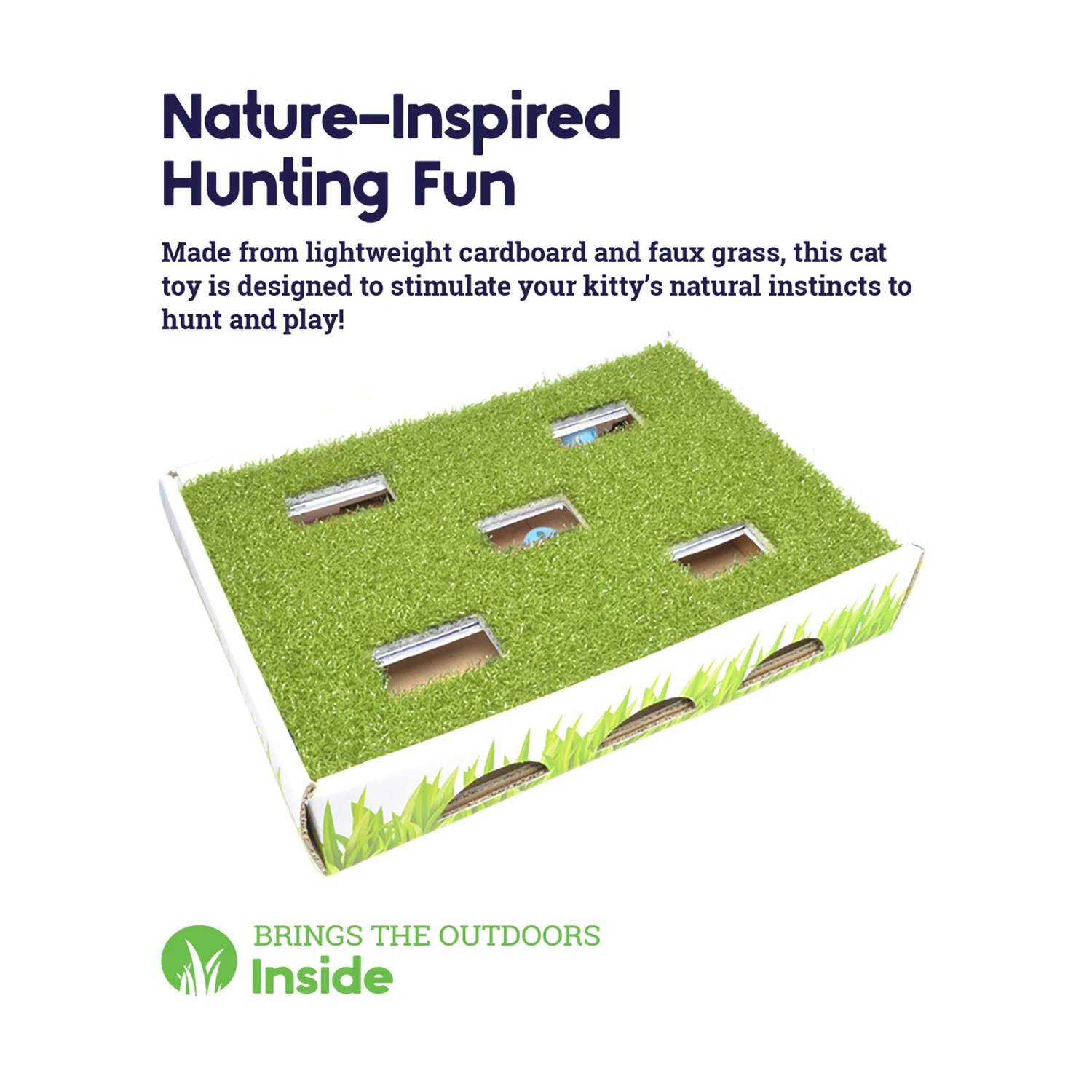 Catstages Grass Patch Hunting Box Cat Toy 4 Catstages Grass Patch Hunting Box Cat Toy - Image 2