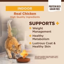 Wellness® CORE® Indoor Adult Cat Food - Natural, Grain Free, Chicken, Turkey & Chicken Meal 9 Wellness® CORE® Indoor Adult Cat Food - Natural, Grain Free, Chicken, Turkey & Chicken Meal -Catit Store 5263815 alt2