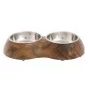 Whisker City® Wood Double Diner Cat Bowl, 0.75-cup -Catit Store 5265955