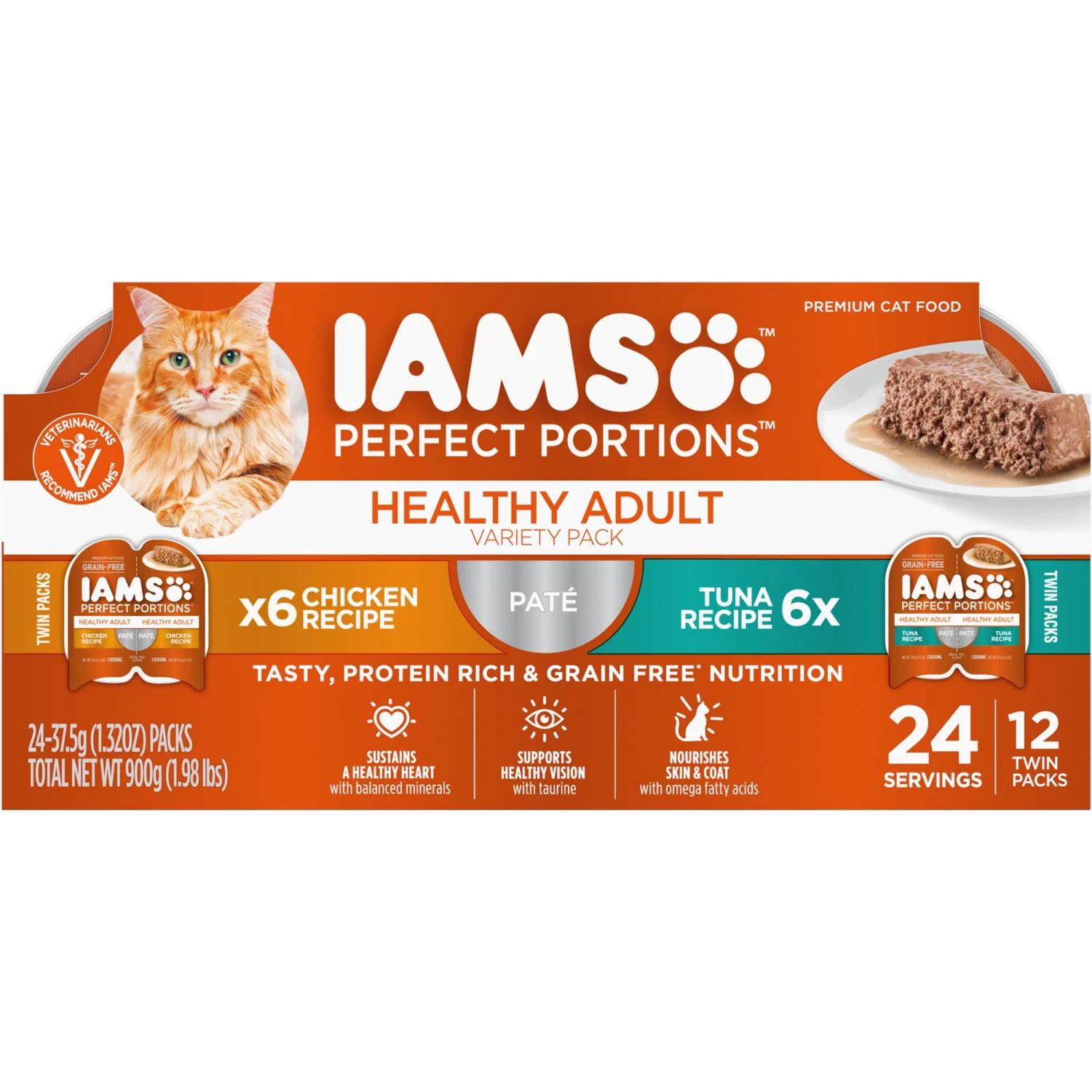 IAMS™ Perfect Portions Healthy Adult Wet Cat Food - Pate, 12 Count, Variety Pack 3 IAMS™ Perfect Portions Healthy Adult Wet Cat Food - Pate, 12 Count, Variety Pack