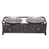 Whisker City® "Meow" Double Diner Cat Bowl, 0.5-cup 2 Whisker City® "Meow" Double Diner Cat Bowl, 0.5-cup -Catit Store 5270215