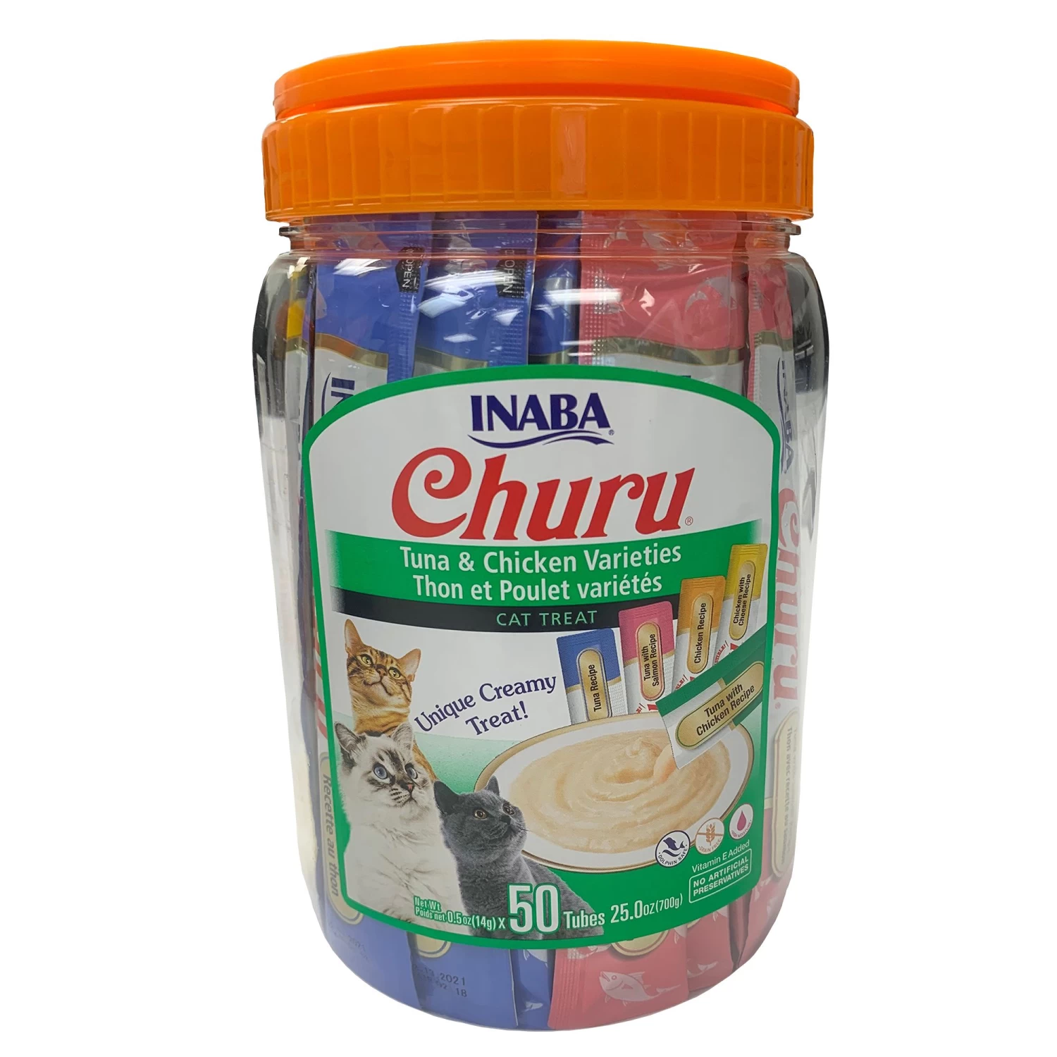 Inaba Churu Puree Cat Treat Variety Pack - Tuna & Chicken, 50 Count 3 Inaba Churu Puree Cat Treat Variety Pack - Tuna & Chicken, 50 Count