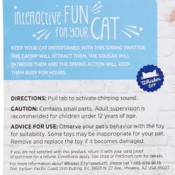 Whisker City® Spring Swatter Chirping Cat Toy - Catnip -Catit Store 5287968 alt2