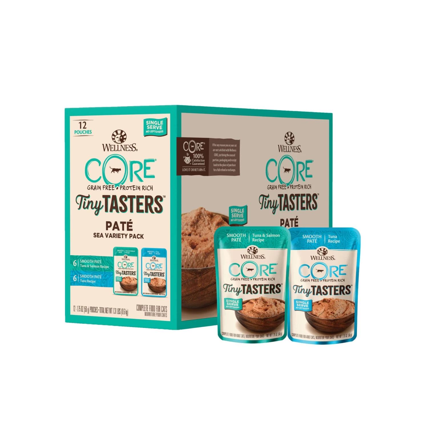 Wellness® CORE® Tiny Tasters Wet Cat Food Variety Pack - Natural, Grain Free, Sea Variety 4 Wellness® CORE® Tiny Tasters Wet Cat Food Variety Pack - Natural, Grain Free, Sea Variety - Image 2