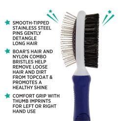 Whisker City® Pin & Bristle Combo Cat Brush 9 Whisker City® Pin & Bristle Combo Cat Brush -Catit Store 5295510 alt2