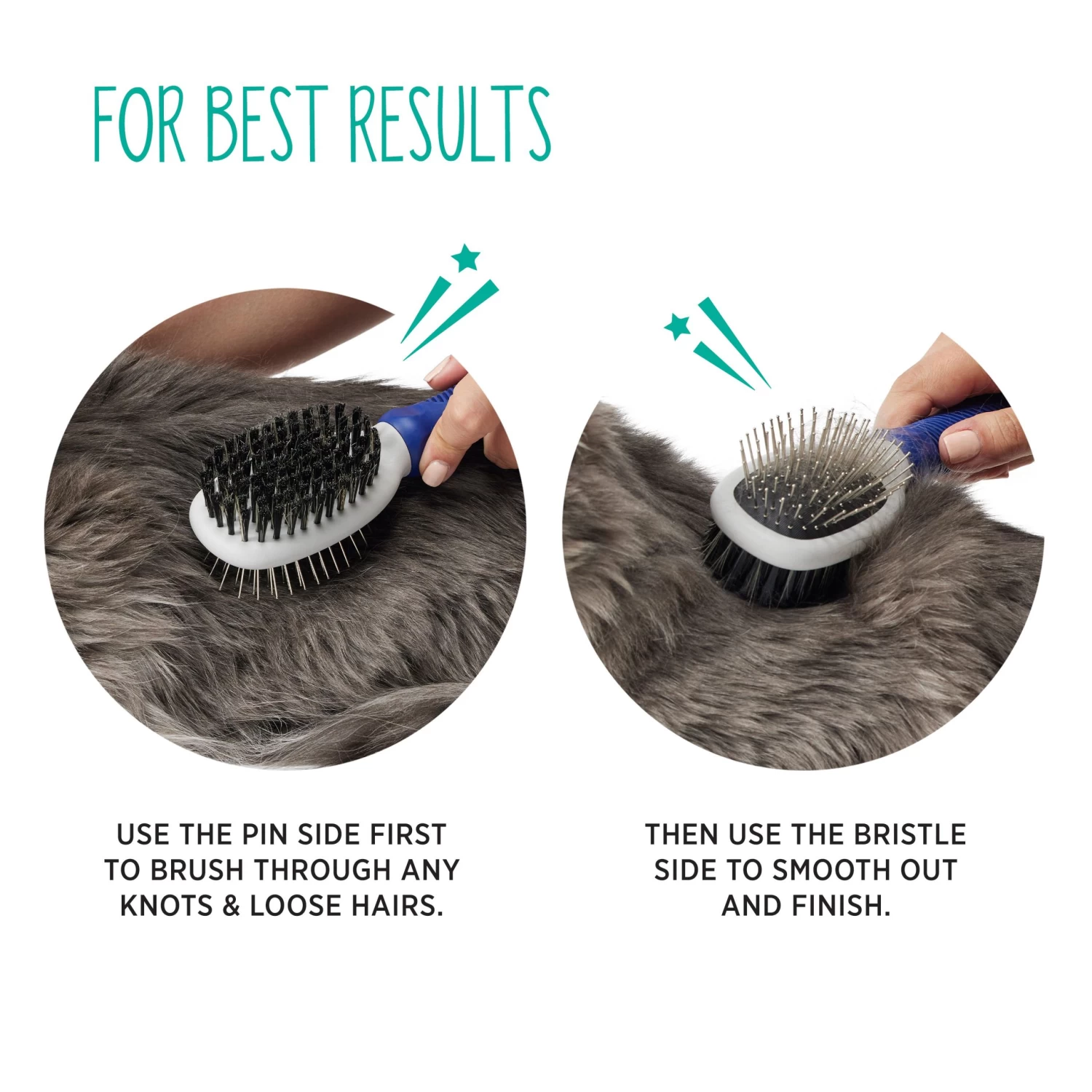 Whisker City® Pin & Bristle Combo Cat Brush 7 Whisker City® Pin & Bristle Combo Cat Brush - Image 5