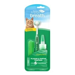 TropiClean Fresh Breath Oral Care Cat Toothbrush Kit