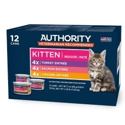 Authority® Everyday Health Indoor Kitten Cat Wet Food - 36 Oz, Pate, With-Grain
