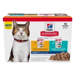 Hill's® Science Diet® Adult Senior 7+ Wet Cat Food - 2.8 Oz Pouch, Variety Pack