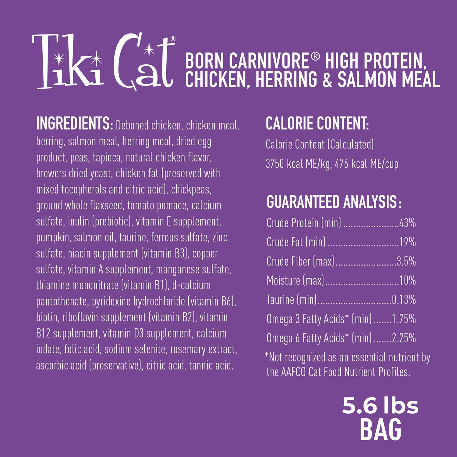 Tiki Cat® Born Carnivore® For Cats & Kittens Food - Chicken & Herring & Salmon, Non-GMO 4 Tiki Cat® Born Carnivore® For Cats & Kittens Food - Chicken & Herring & Salmon, Non-GMO - Image 2