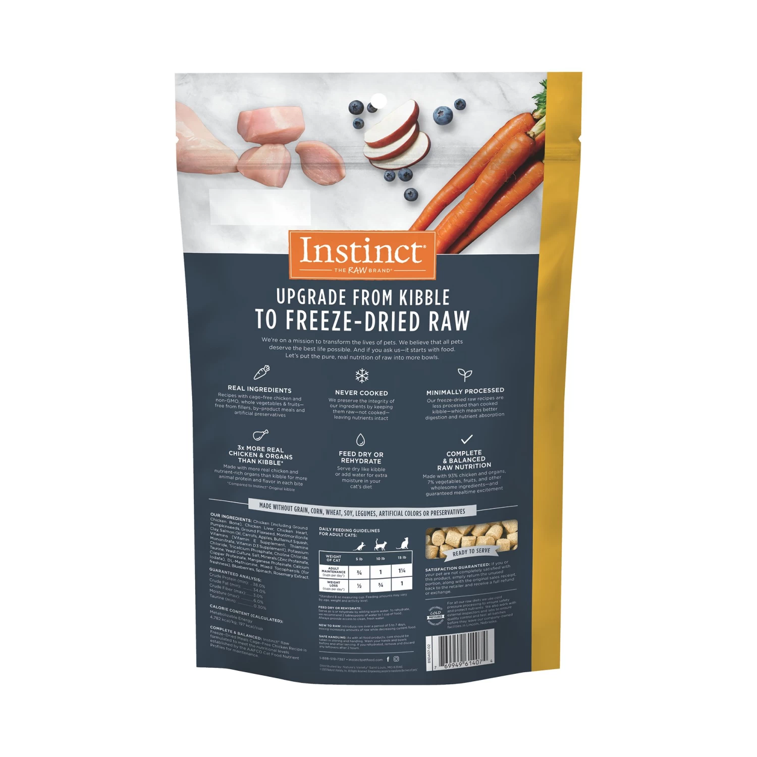 Instinct® Raw Meals Freeze-Dried Adult Cat Food - Grain Free, Chicken 4 Instinct® Raw Meals Freeze-Dried Adult Cat Food - Grain Free, Chicken - Image 2