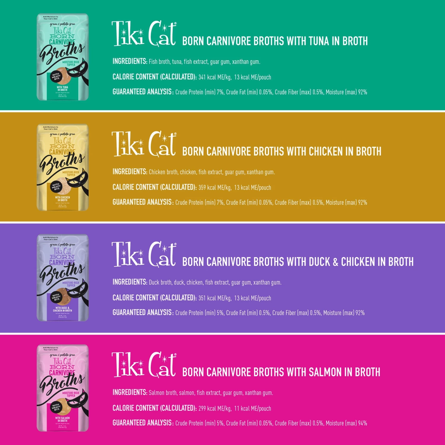 Tiki Cat® Broths Cat Food - Non-GMO, Grain Free - Variety Pack, 12ct 5 Tiki Cat® Broths Cat Food - Non-GMO, Grain Free - Variety Pack, 12ct - Image 3