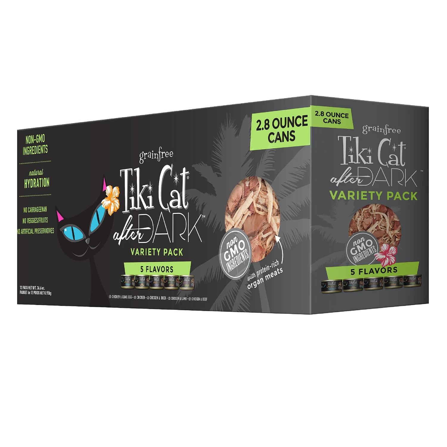 Tiki Cat® After Dark Wet Cat Food - Non-GMO, Grain Free - Variety Pack, 12ct 3 Tiki Cat® After Dark Wet Cat Food - Non-GMO, Grain Free - Variety Pack, 12ct
