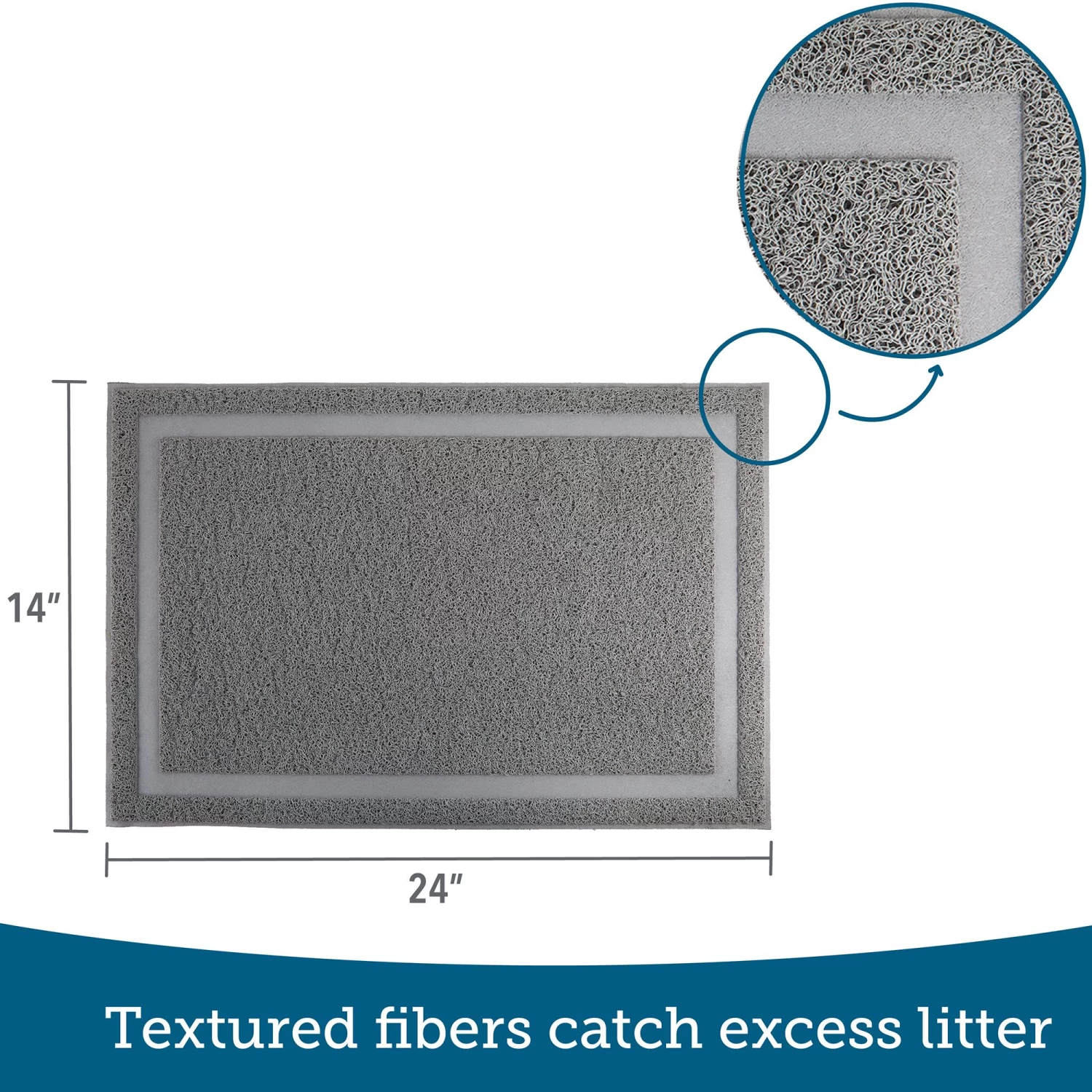 ExquisiCat® Scatter Control Cat Litter Mat - Gray 5 ExquisiCat® Scatter Control Cat Litter Mat - Gray - Image 3