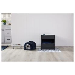 Whisker City® Foldable White Marble Double Diner Elevated Cat Bowls, 1.25-cup 11 Whisker City® Foldable White Marble Double Diner Elevated Cat Bowls, 1.25-cup -Catit Store 5304799 alt4