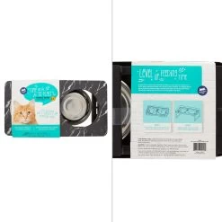 Whisker City® Foldable Black Marble Double Diner Elevated Cat Bowls, 1.25-cup -Catit Store 5304814 alt4