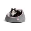 Whisker City® Grey Marble Snuggle Cave Cuddler Cat Bed -Catit Store 5305055