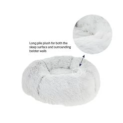 Whisker City® White Mohair Fur Donut Cat Bed -Catit Store 5305228 alt2