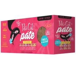 Tiki Cat® Pate Cat Food Non-GMO, Natural, Fruit & Veggie Free Variety Pack 12ct