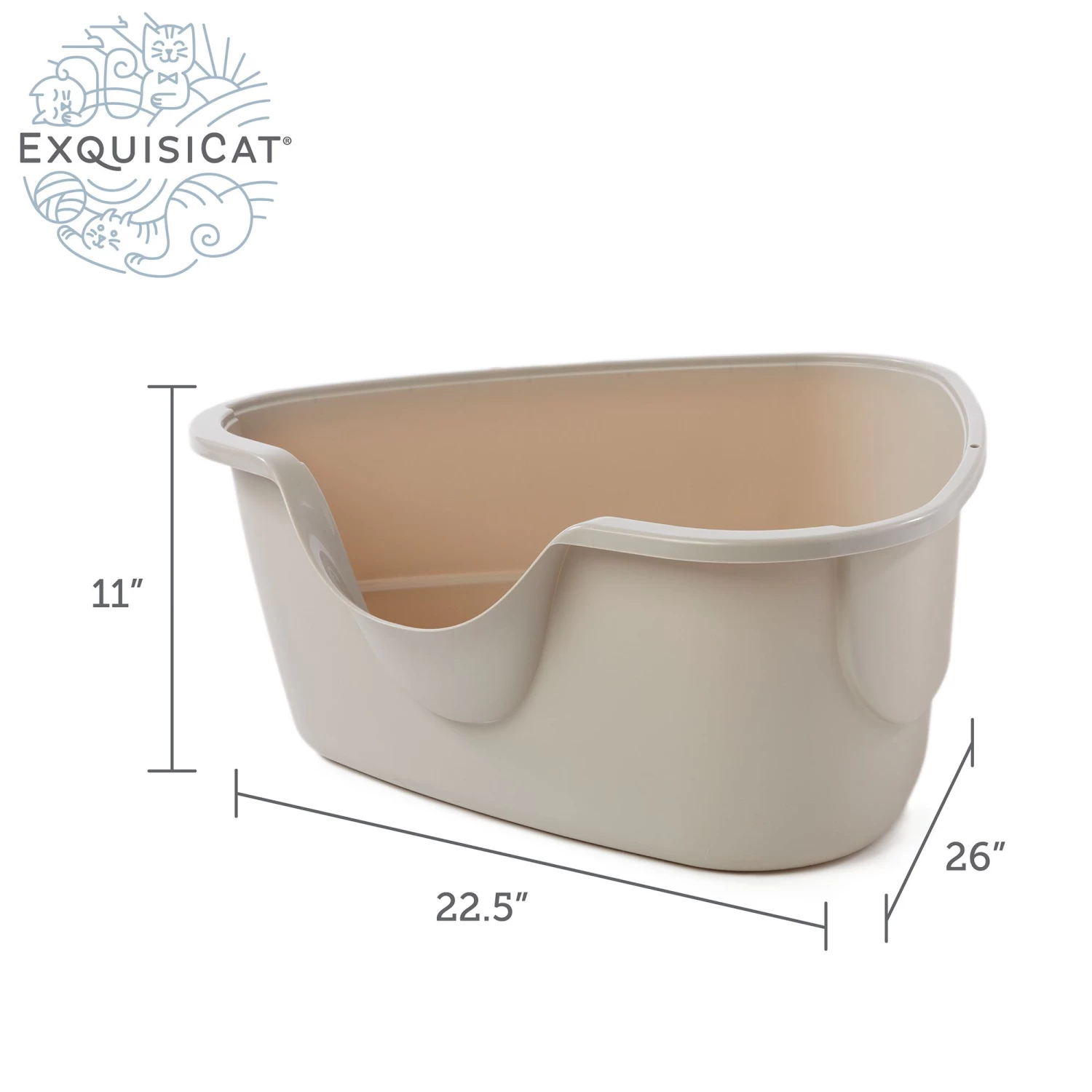 ExquisiCat® High-Sided Corner Litter Pan 4 ExquisiCat® High-Sided Corner Litter Pan - Image 2