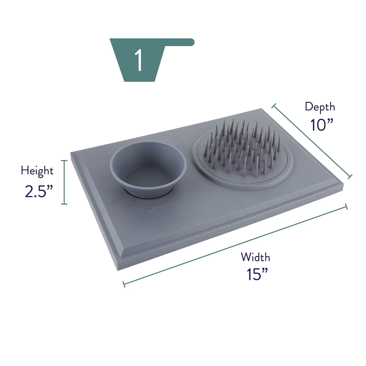 Whisker City® Grass Slow Feed Cat Mat, 1-cup 4 Whisker City® Grass Slow Feed Cat Mat, 1-cup - Image 2