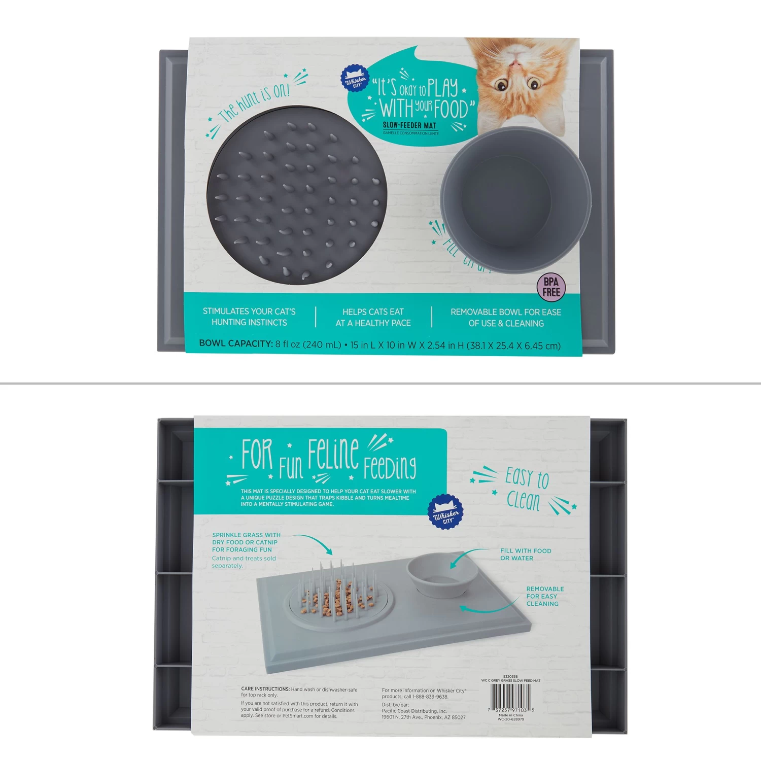 Whisker City® Grass Slow Feed Cat Mat, 1-cup 7 Whisker City® Grass Slow Feed Cat Mat, 1-cup - Image 5