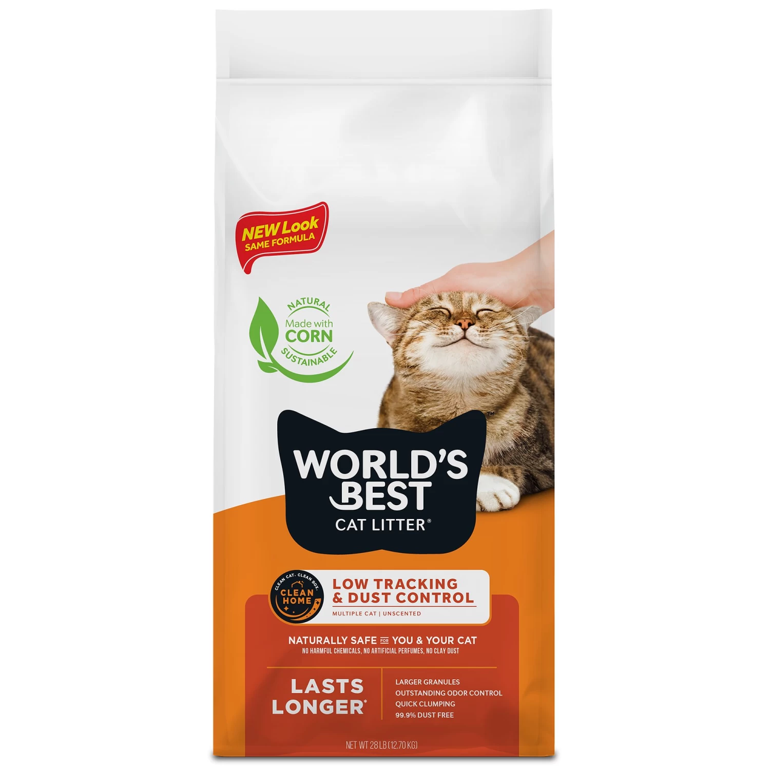 World's Best ™ Clumping Multi-Cat Corn Cat Litter - Unscented, Low Tracking, Natural 3 World's Best ™ Clumping Multi-Cat Corn Cat Litter - Unscented, Low Tracking, Natural