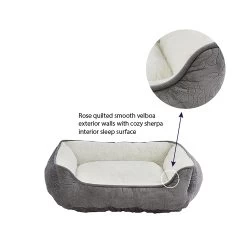Whisker City® Grey Rose Stitch Cuddler Cat Bed -Catit Store 5320675 alt2