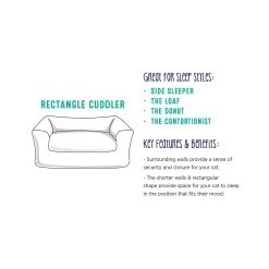 Whisker City® Grey Rose Stitch Cuddler Cat Bed -Catit Store 5320675 alt4