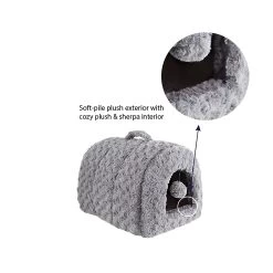 Whisker City® Fur Hiding Hut & Toy Cat Bed -Catit Store 5320679 alt2