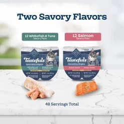 Blue Buffalo® Tastefuls&trade; Spoonless Singles Wet Cat Food Variety Pack - 12ct, Fish, Pate -Catit Store 5322511 alt3