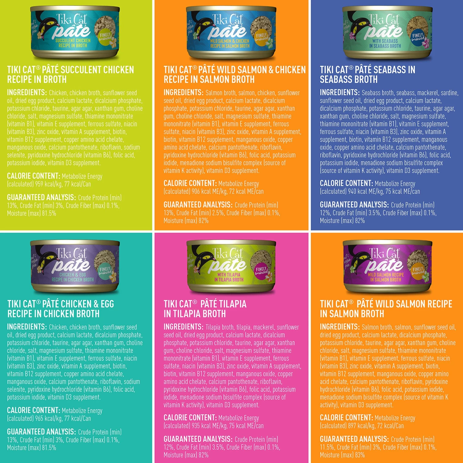 Tiki Cat® Luau Pate Wet Cat Food Variety Pack - 12ct, Natural, Grain Free 4 Tiki Cat® Luau Pate Wet Cat Food Variety Pack - 12ct, Natural, Grain Free - Image 2