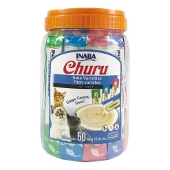Inaba Churu Puree Cat Treat Variety Pack - Tuna, 50 Count