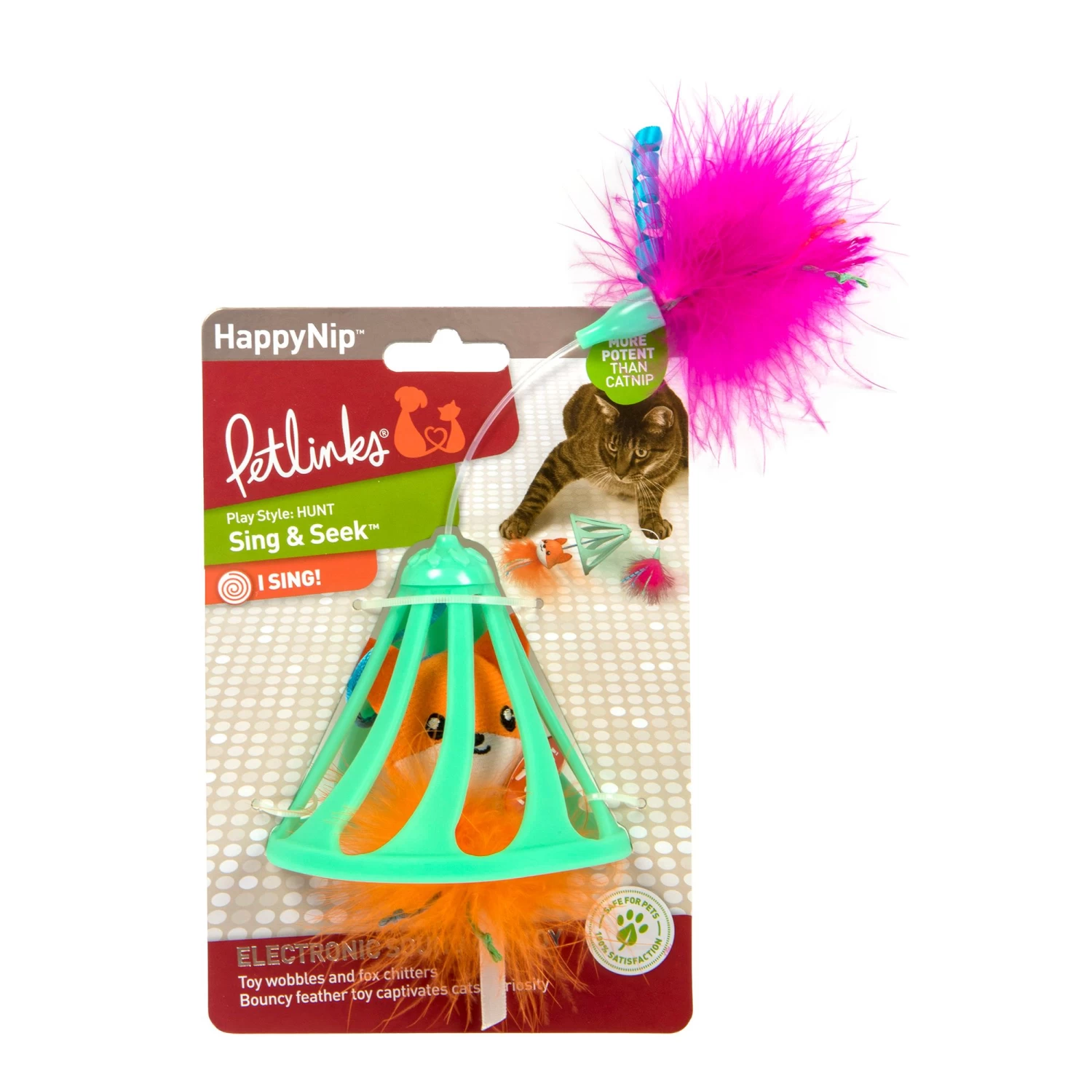 Petlinks® HappyNip™ Sing & Seek™ Electronic Sound Toggle Wobble Cat Toy 3 Petlinks® HappyNip™ Sing & Seek™ Electronic Sound Toggle Wobble Cat Toy