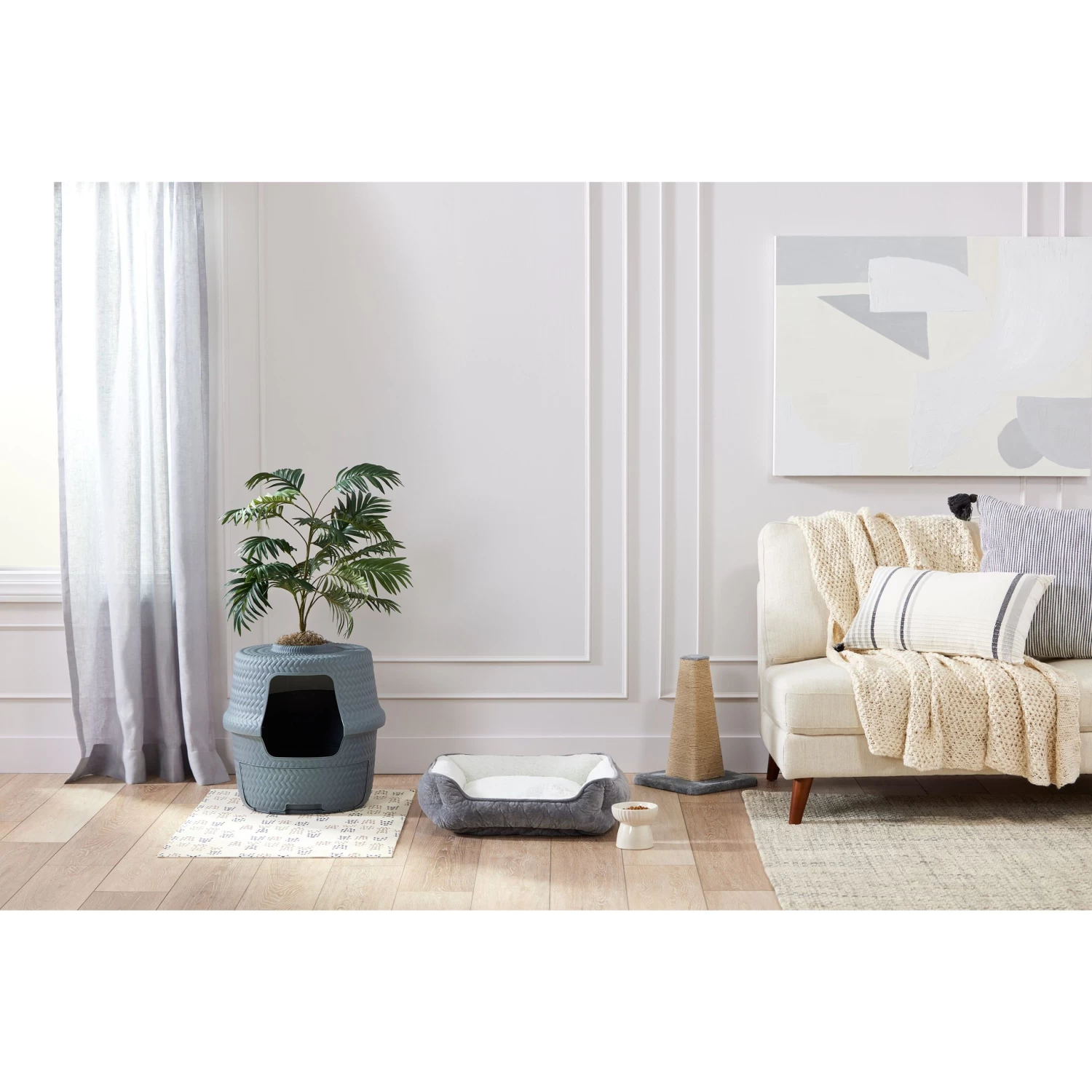 Whisker City® Boho Ivy Raised Cat Bowl, 1.25-cup 6 Whisker City® Boho Ivy Raised Cat Bowl, 1.25-cup - Image 4