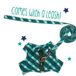 Whisker City® Green Plaid Cat Leash & Harness Combo 10 Whisker City® Green Plaid Cat Leash & Harness Combo -Catit Store 5331386 alt2