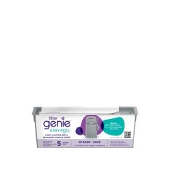 Litter Genie Easy Roll Refill All Stages Cat - 20 Refill Bags, Odor Locking Barrier Technology