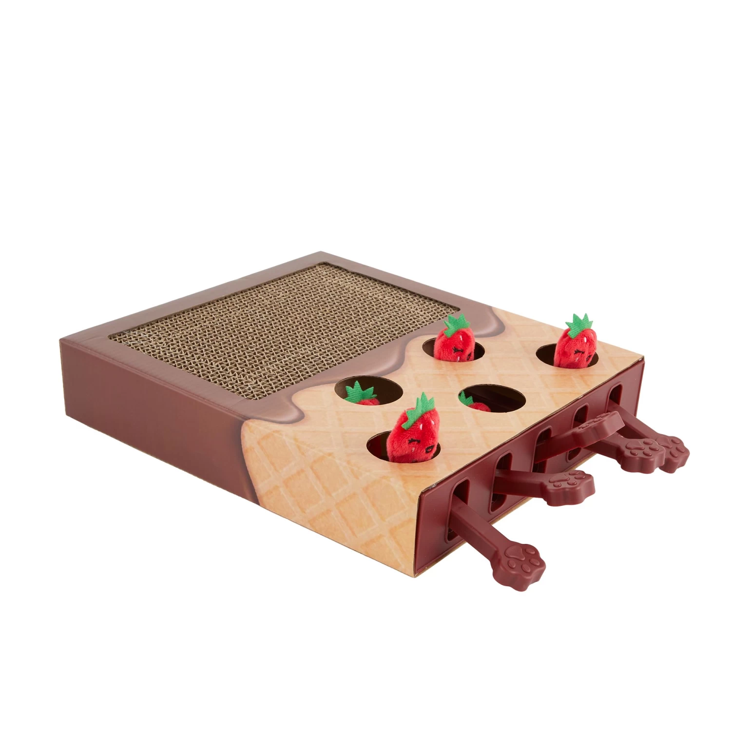 Whisker City® Whackaberry Corrugate Scratcher Cat Toy 4 Whisker City® Whackaberry Corrugate Scratcher Cat Toy - Image 2