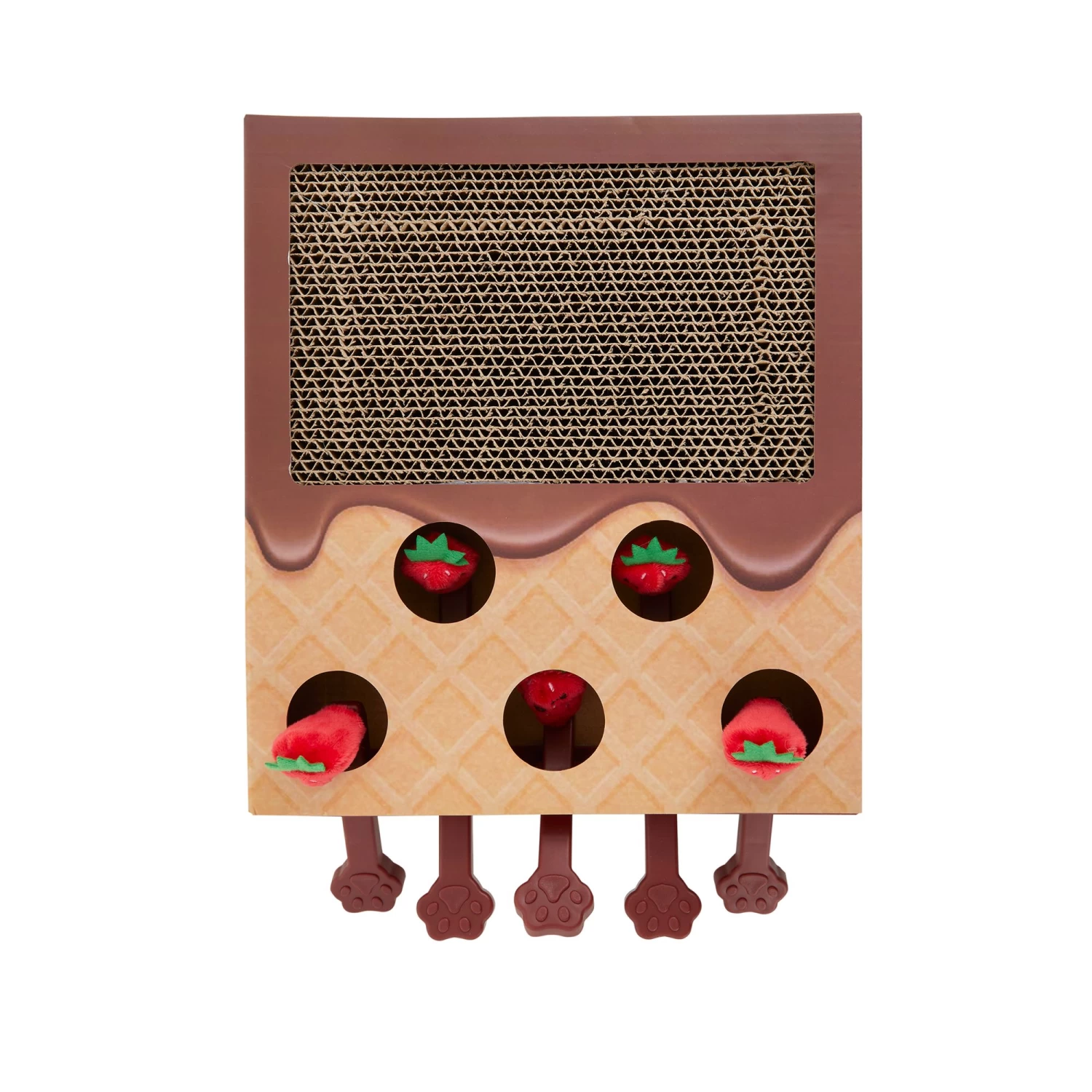 Whisker City® Whackaberry Corrugate Scratcher Cat Toy 6 Whisker City® Whackaberry Corrugate Scratcher Cat Toy - Image 4