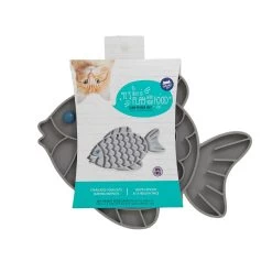 Whisker City® Grey Fish Slow-Feeder Cat Mat -Catit Store 5337518 alt3