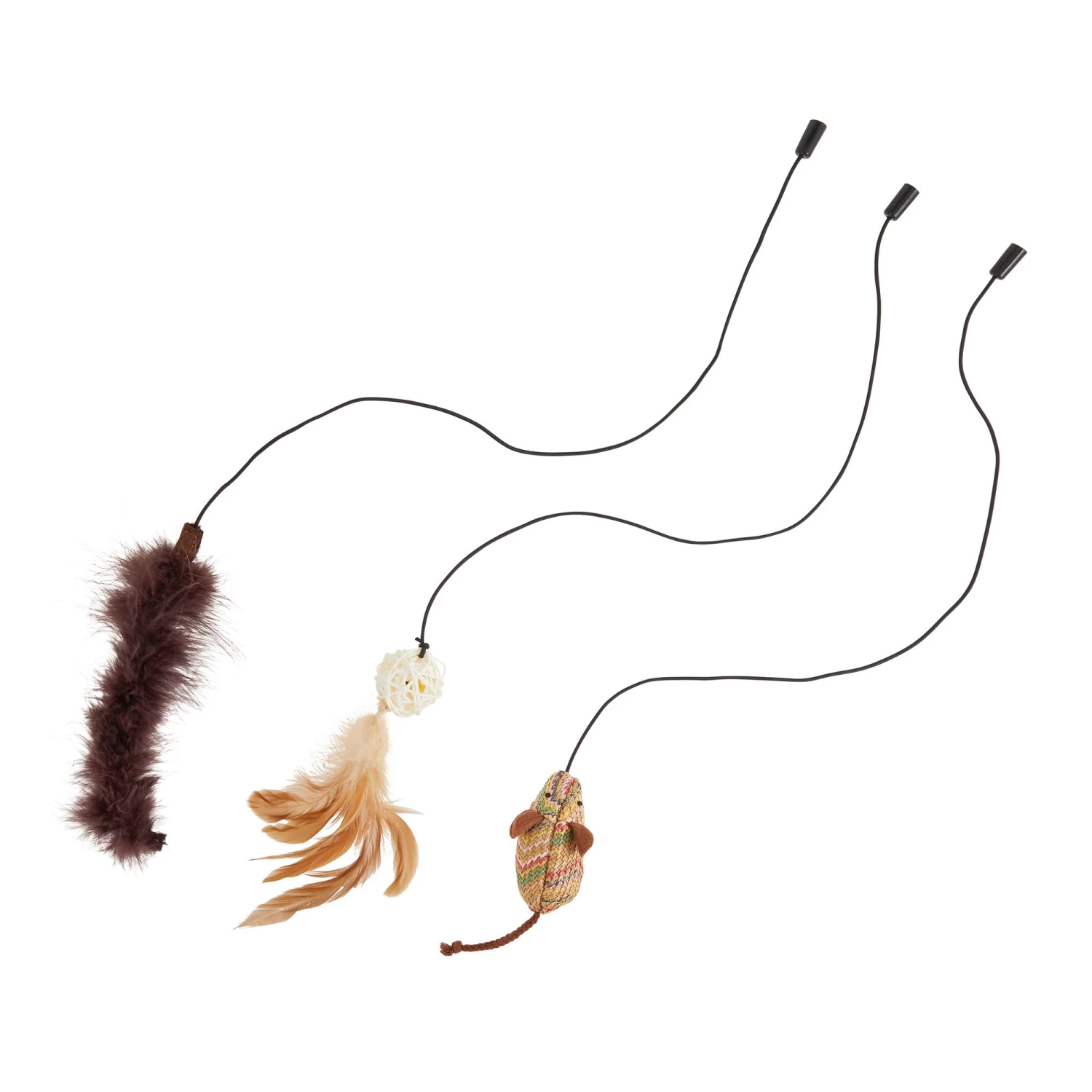 Whisker City® Natural Teaser Attachment Cat Toy - 3 Pack (Teaser Wand Sold Separately) 3 Whisker City® Natural Teaser Attachment Cat Toy - 3 Pack (Teaser Wand Sold Separately)