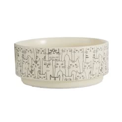 Whisker City® Ceramic Sketch Cat Bowl, 1.5-cup