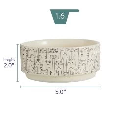 Whisker City® Ceramic Sketch Cat Bowl, 1.5-cup 7 Whisker City® Ceramic Sketch Cat Bowl, 1.5-cup -Catit Store 5337554 alt2