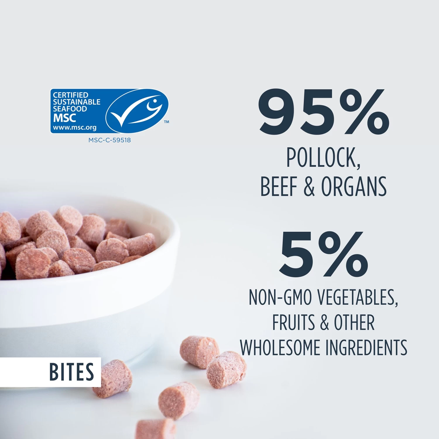 Instinct Raw Bites Adult Frozen Cat Food - Wild Caught Alaskan Pollock 7 Instinct Raw Bites Adult Frozen Cat Food - Wild Caught Alaskan Pollock - Image 5