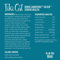 Tiki Cat Born Carnivore Silver - Senior - Chicken & Herring - 5.6LB 8 Tiki Cat Born Carnivore Silver - Senior - Chicken & Herring - 5.6LB -Catit Store 5338569 alt1
