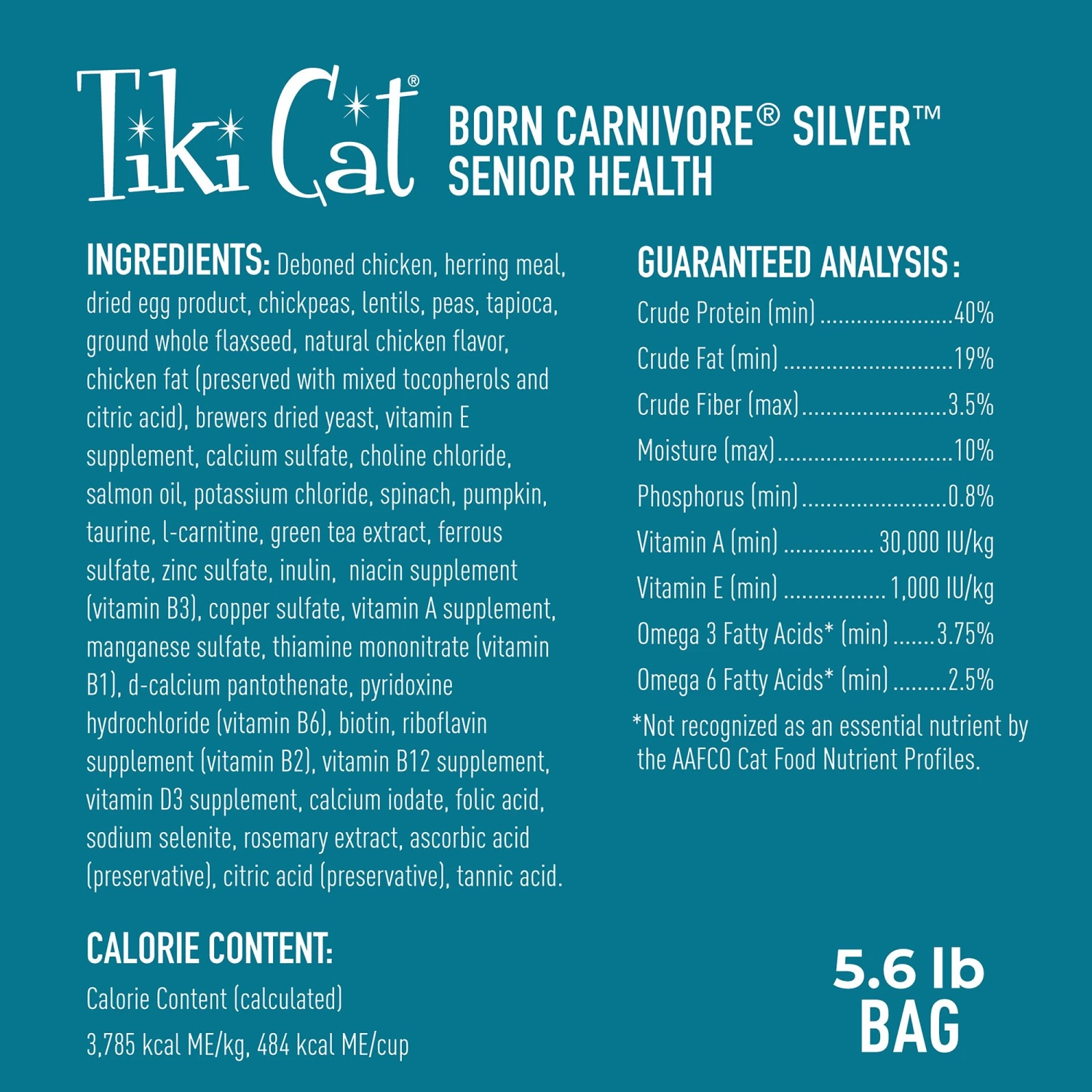 Tiki Cat Born Carnivore Silver - Senior - Chicken & Herring - 5.6LB 4 Tiki Cat Born Carnivore Silver - Senior - Chicken & Herring - 5.6LB - Image 2