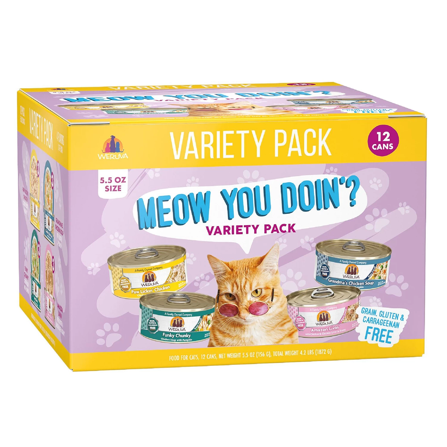 Weruva Classics Meow You Doin'? Wet Cat Food - Variety Pack, 12ct 3 Weruva Classics Meow You Doin'? Wet Cat Food - Variety Pack, 12ct