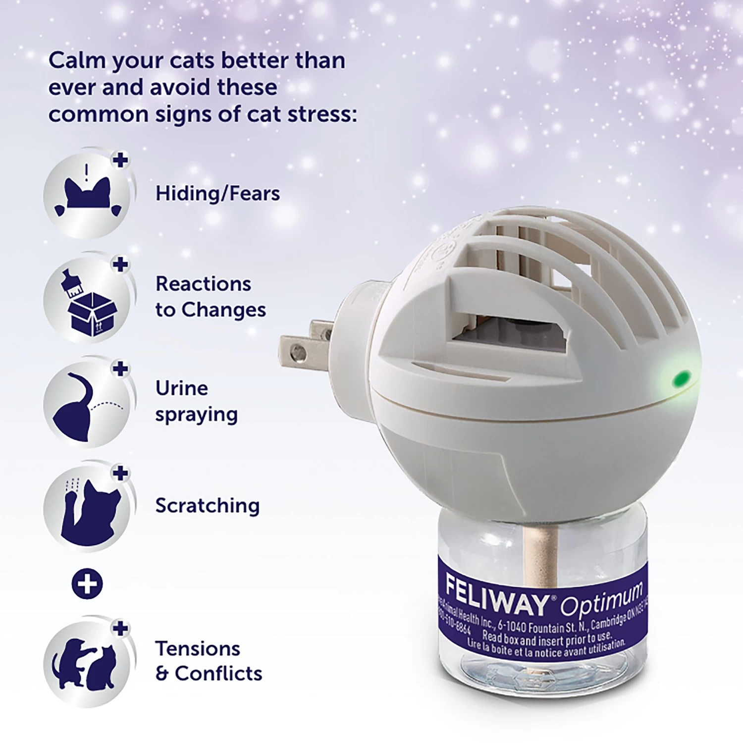 Feliway Optimum Diffuser For Cats - Stress & Anxiety Relief 4 Feliway Optimum Diffuser For Cats - Stress & Anxiety Relief - Image 2